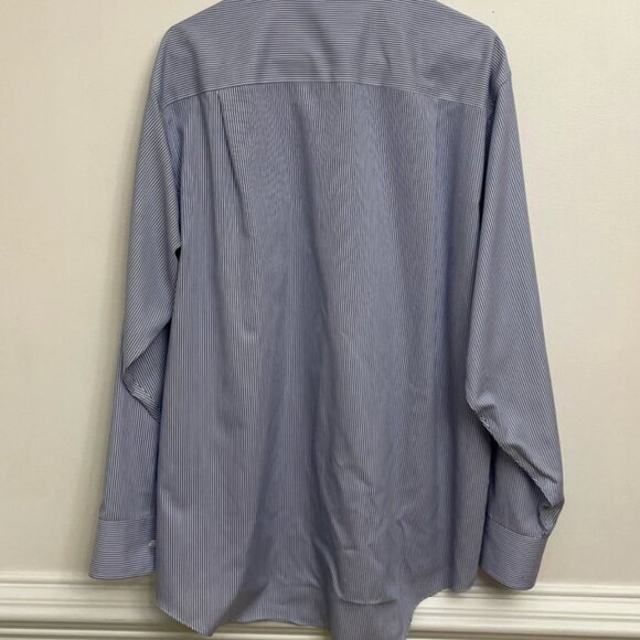 Donald J Trump Signature Collection Shirt Men's 17 (34-35) Blue White Stripe - Picture 4 of 4